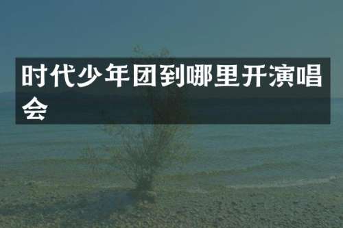 时代少年团到哪里开演唱会
