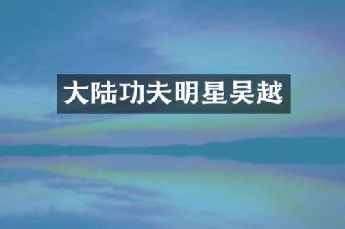 大陆功夫明星吴越