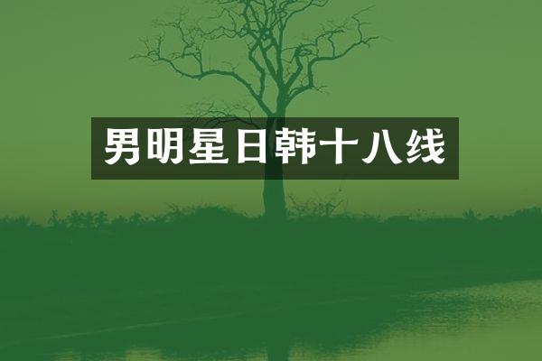 男明星日韩十八线