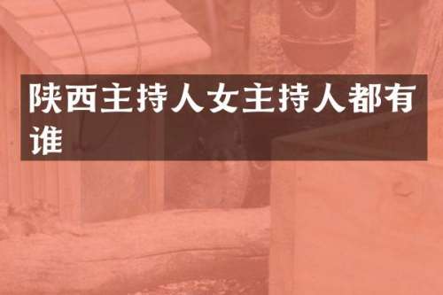 陕西主持人女主持人都有谁