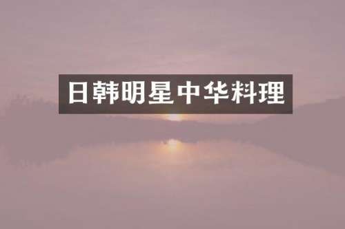 日韩明星中华料理