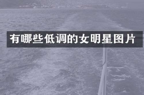 有哪些低调的女明星图片