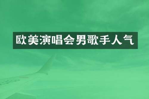 欧美演唱会男歌手人气