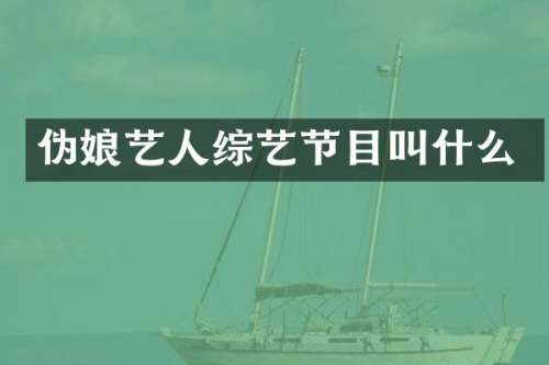 伪娘艺人综艺节目叫什么