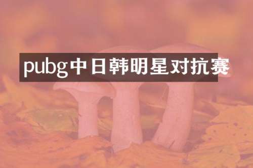 pubg中日韩明星对抗赛