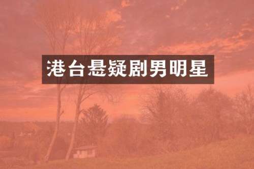 港台悬疑剧男明星