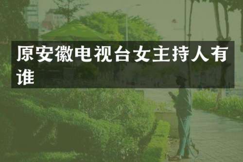 原安徽电视台女主持人有谁