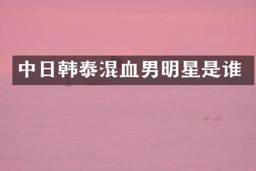 中日韩泰混血男明星是谁