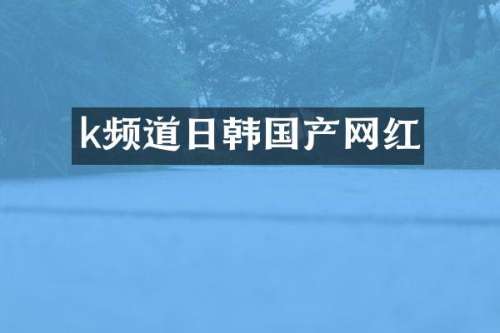 k频道日韩国产网红
