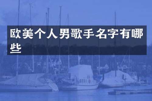 欧美个人男歌手名字有哪些