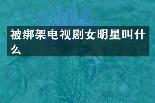 架电视剧女明星叫什么