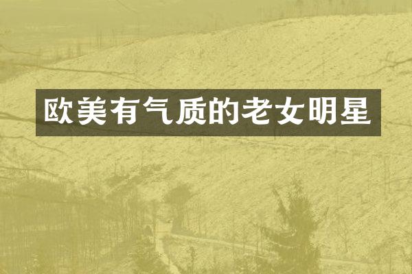 欧美有气质的明星