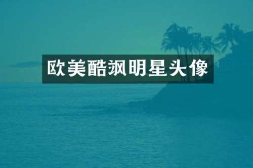 欧美酷飒明星头像