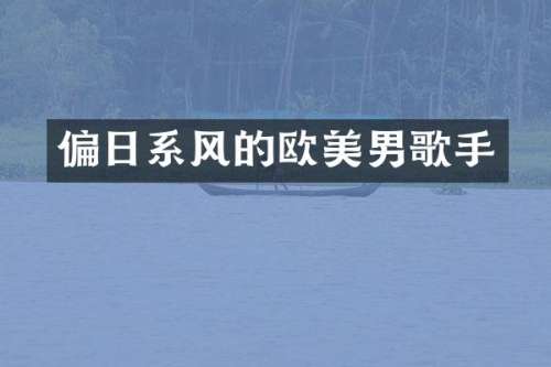 偏日系风的欧美男歌手