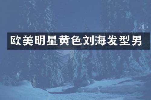 欧美明星黄色刘海发型男