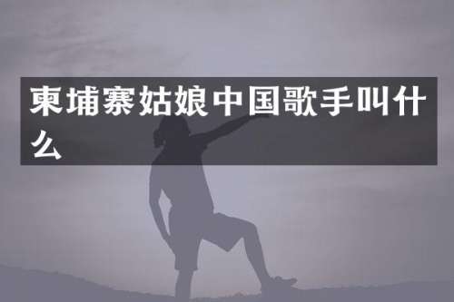 柬埔寨姑娘中国歌手叫什么
