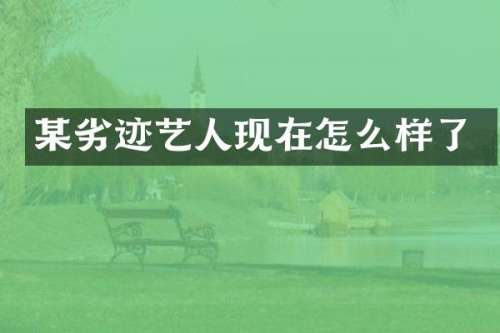某劣迹艺人现在怎么样了