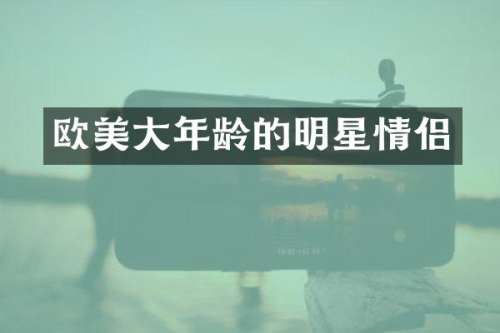 欧美大年龄的明星情侣