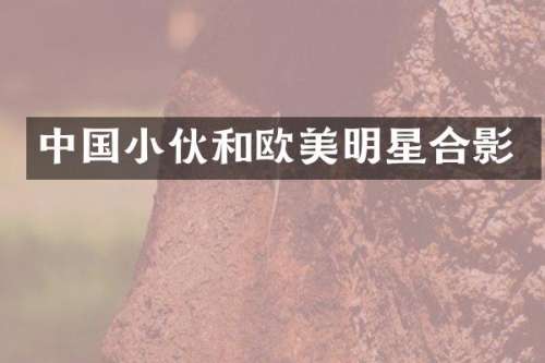 中国小伙和欧美明星合影