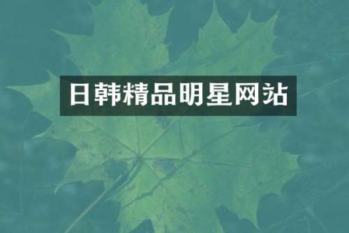 日韩精品明星网站