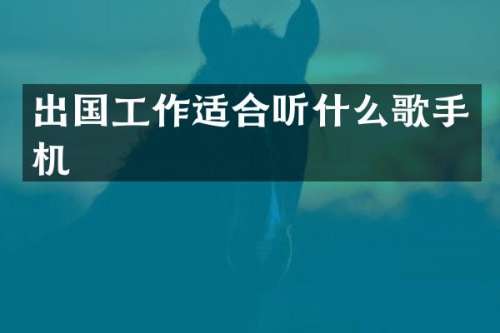 出国工作适合听什么歌手机
