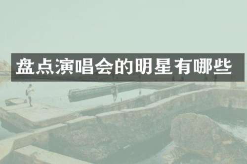 盘点演唱会的明星有哪些