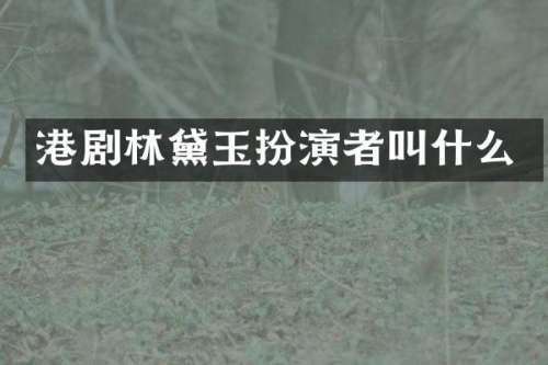 港剧林黛玉扮演者叫什么