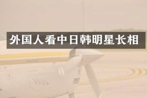 外国人看中日韩明星长相