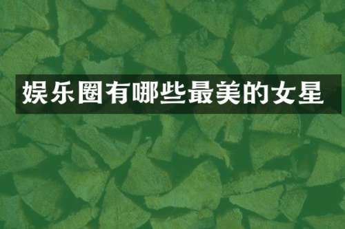 娱乐圈有哪些最美的女星