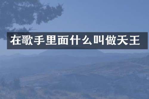 在歌手里面什么叫做天王