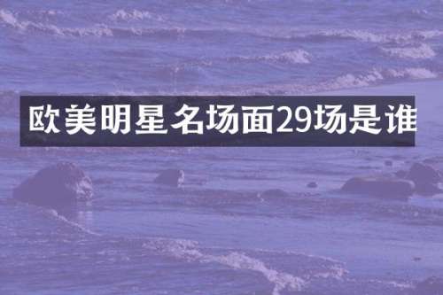 欧美明星名场面29场是谁