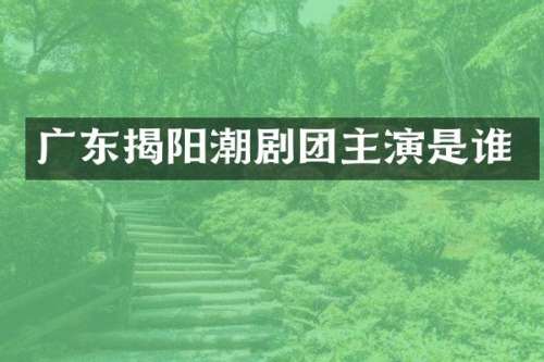 广东揭阳潮剧团主演是谁
