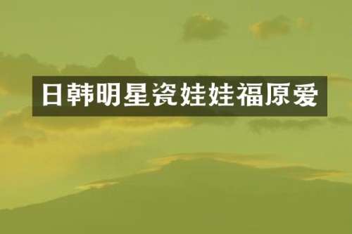 日韩明星瓷娃娃福原爱