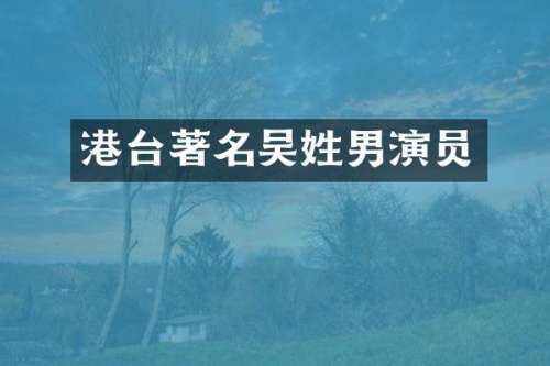 港台著名吴姓男演员