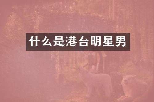 什么是港台明星男
