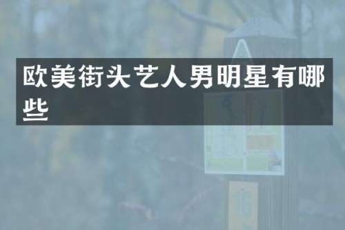 欧美街头艺人男明星有哪些