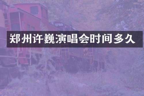 郑州许巍演唱会时间多久