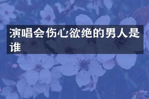 演唱会伤心欲绝的男人是谁