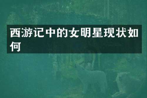 西游记中的女明星现状如何