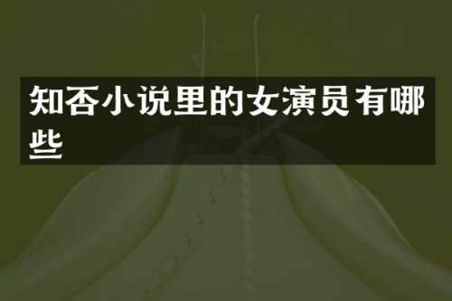 知否小说里的女演员有哪些