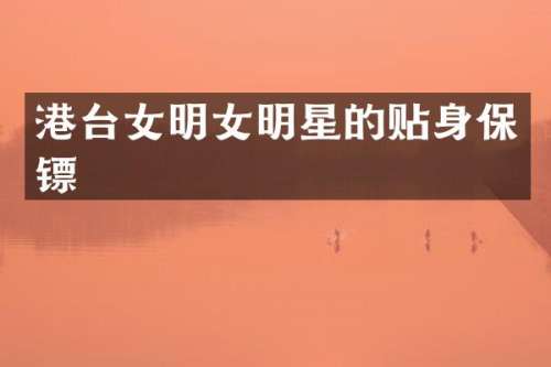 港台女明女明星的贴身保镖