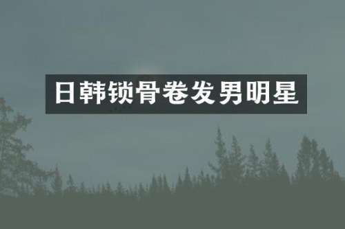 日韩锁骨卷发男明星