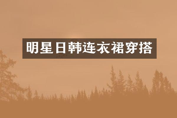 明星日韩连衣裙穿搭