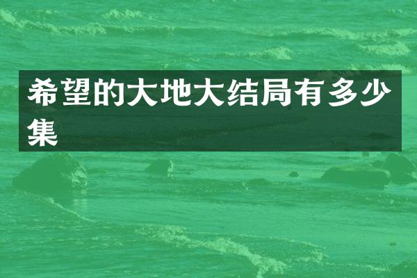希望的大地大结局有多少集