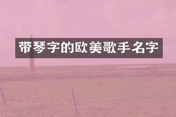带琴字的欧美歌手名字