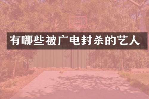 有哪些被广电封杀的艺人