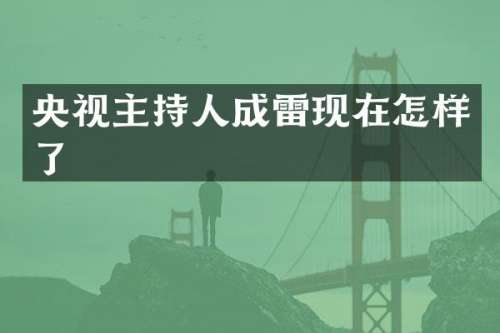央视主持人成雷现在怎样了