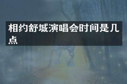 相约舒城演唱会时间是几点