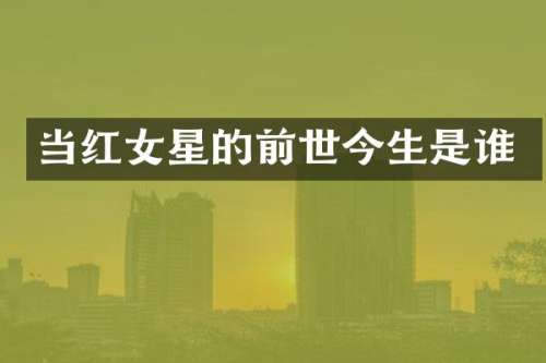 当红女星的前世今生是谁