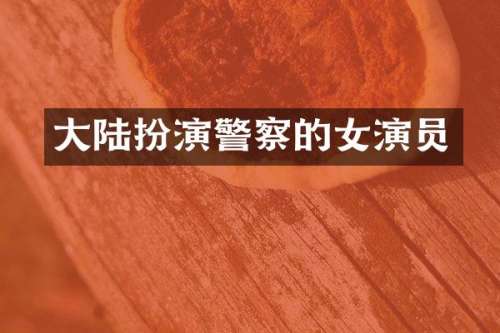 大陆扮演警察的女演员